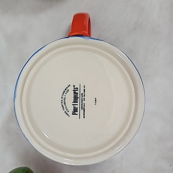 Set of 4 PIER ONE 1 Imports Coffee Colorful Owls Stackable Owl Mugs Tea Cups - Picture 8 of 8